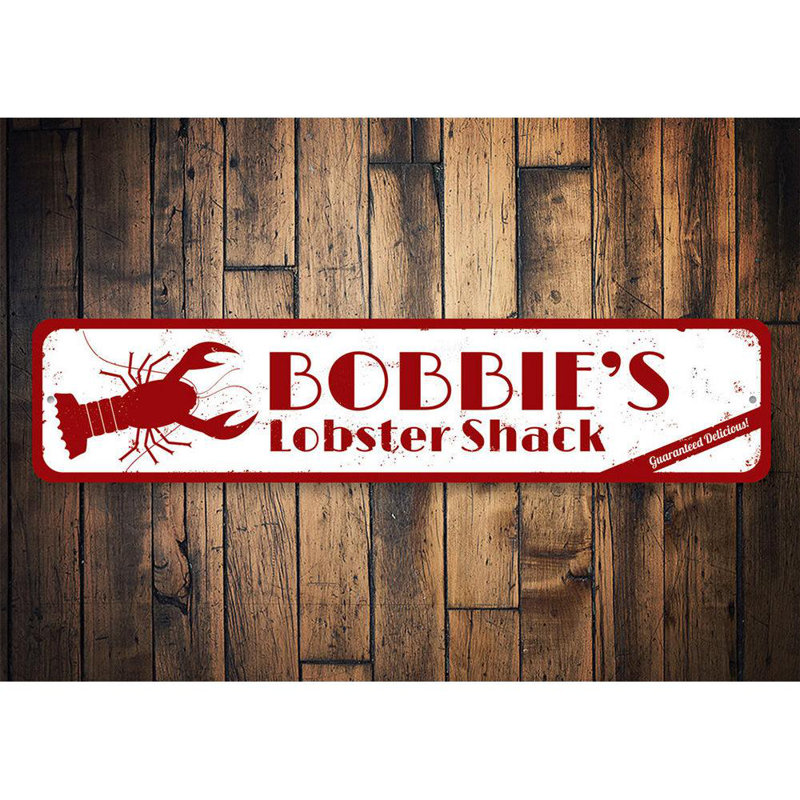 Plaque en aluminium Fresh Lobster, H 4 po x l 18 po x P 0,04 po