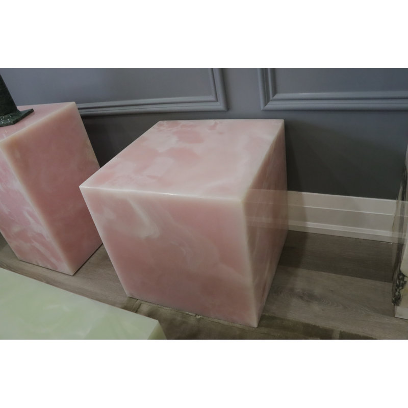 Table d'appoint, table d'appoint, onyx rose Plinch