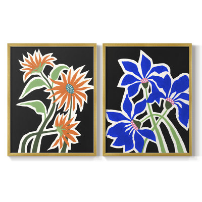 Pop Flowers III-Premium Framed Print -Ready to Hang - No Nails Required - No Nails Required