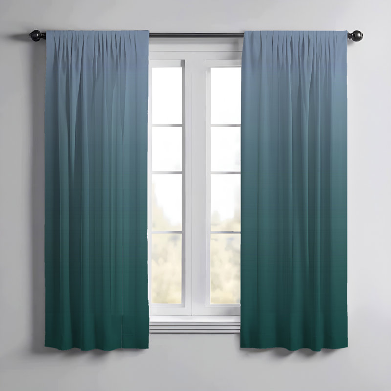 Paire de rideaux semi-transparents en polyester Erdwin, L 40 po x L 82 po