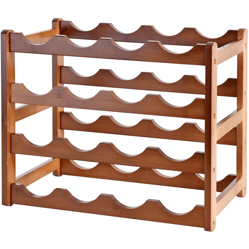 Support à vin de table 16 bouteilles Adlare, L 17 po x l 9,3 po x H 13,8 po