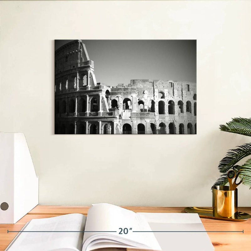 Lilie Monochrome Colosseum, 8" H x 12" W