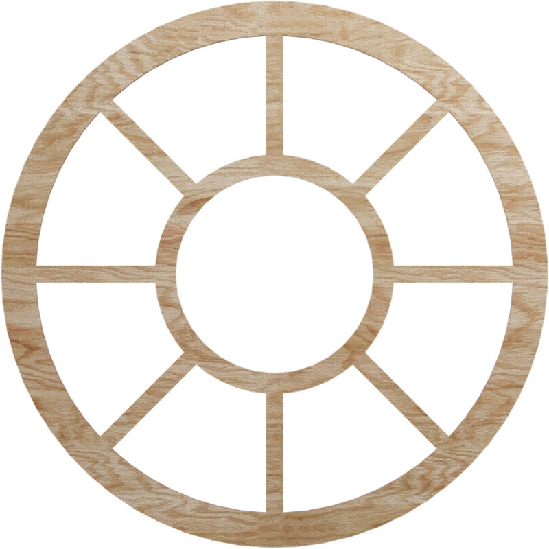 Médaillon de plafond Grace, Chêne rouge, H 36 po x l 36 po x P 0,25 po