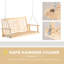Balancelle en bois massif pour 2 personnes Glenford