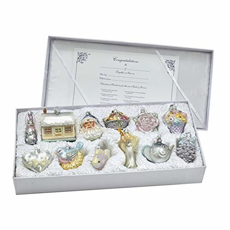 Ensemble de boîtes de newlywed en verre en forme d’arbre de pierres noble 12 pièces