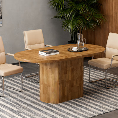 47.24“ Oval Conference Table Wood Meeting Table For 4-6 by XDYZ