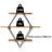 Alaina 3 Piece Diamond Floating Shelf
