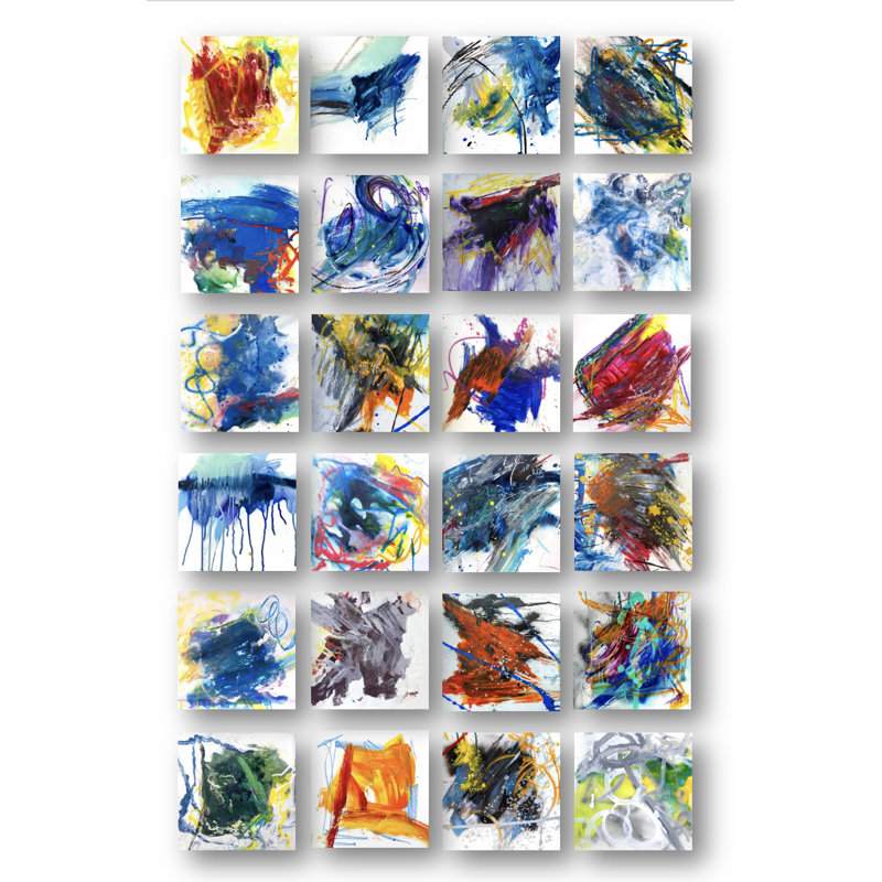 Minéral Series I - ensemble de 24 reproductions sans cadre, H 20 po x l 20 po x P 5 po