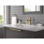 Velum Brushed Gold Bathroom Faucet, Single Hole Bathroom Sink Faucet for Vanity, Metal Push-Pop Drain Assembly, Champagne Bronze-93657129