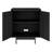 Whitman 28" Wide Rectangular Fluted Accent Cabinet in Black Grain-142487149