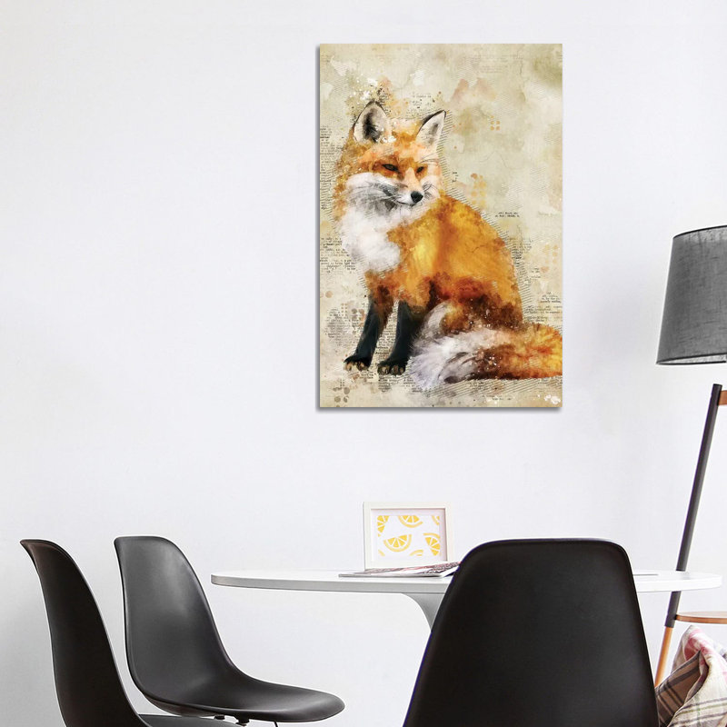 Fox 1 Piece Wrapped Canvas Painting, 101.6 cm H x 66.04 cm W x 3.175 cm D