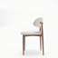 Chaise de salle à manger moderne avec coussin en chenille, structure en acier au carbone avec placage de bois-133528329-133528334-133528331-133528335