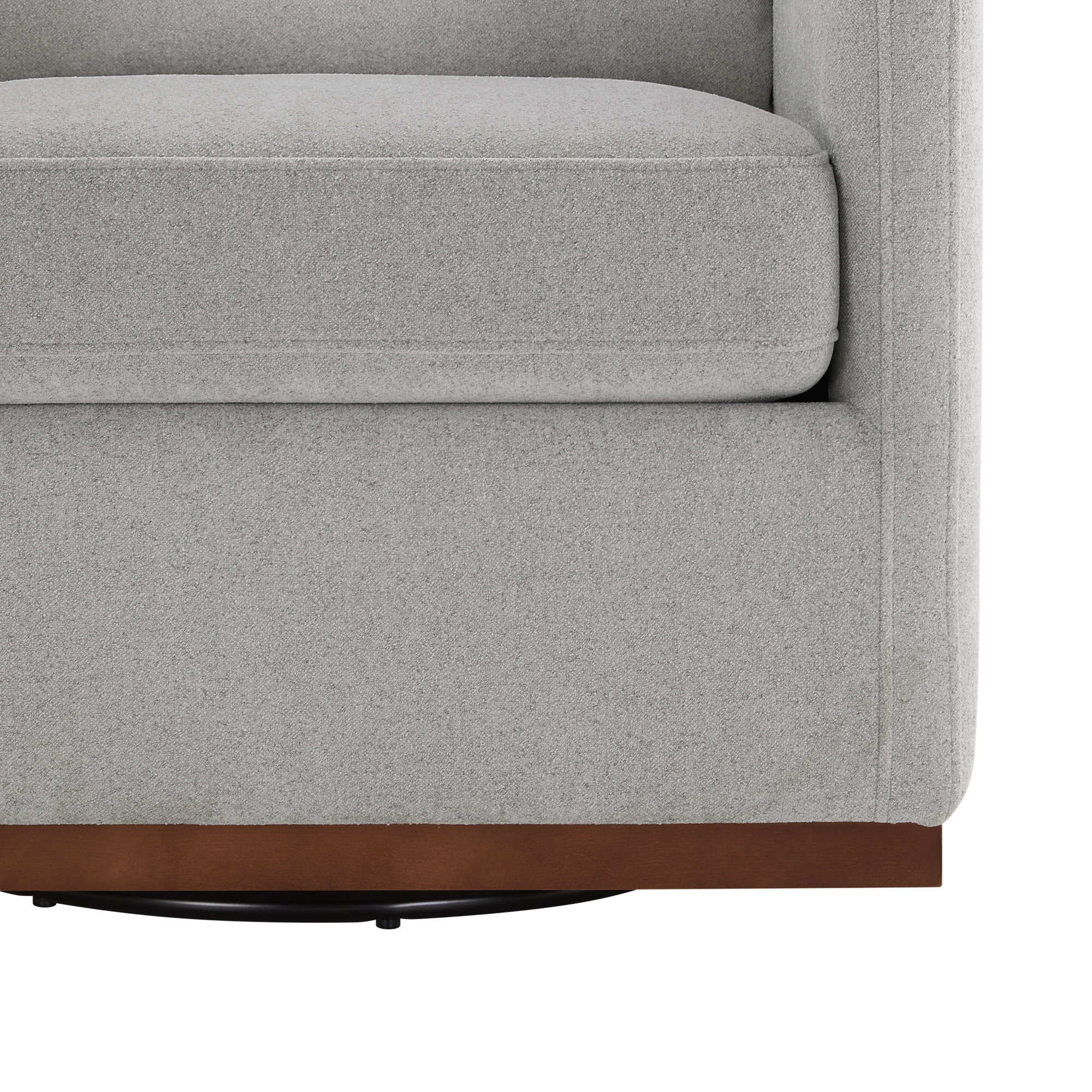 Bobbi Upholstered Swivel Armchair, Elite Dove Performance