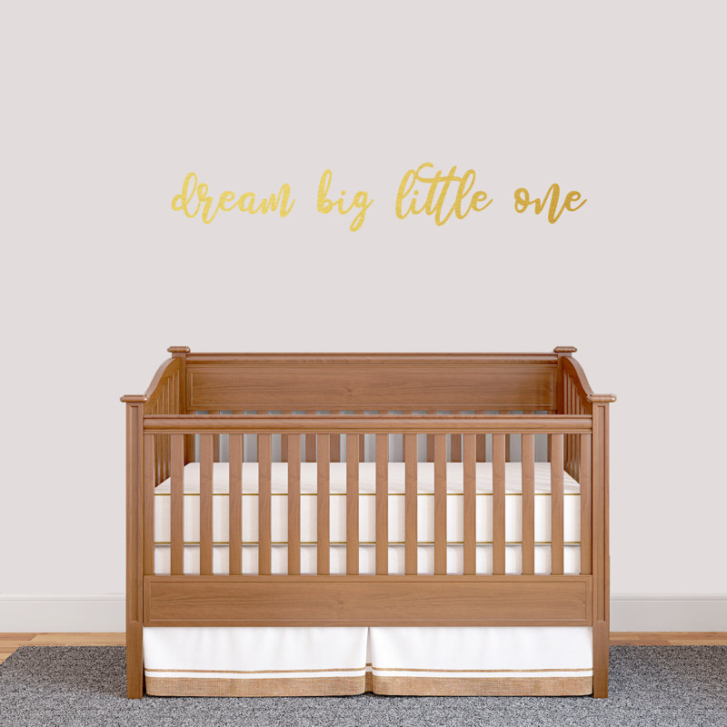 Text & Numbers Non-Wall Damaging Wall Decal, Gold