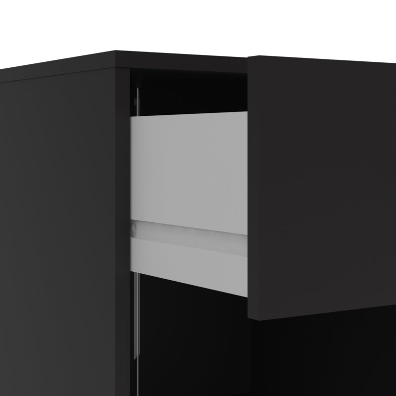 Clanton Small-Space 1 - Drawer Nightstand, Black