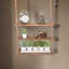 3 Tier Wooden Floating Rope Shelf Wall Mounted Decor Storage Shelves Display Rack