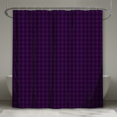 Purple Houndstooth Pattern Shower Curtains Extra Long