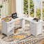 59” L Shaped Executive Desk With Power Outlets-1007145739