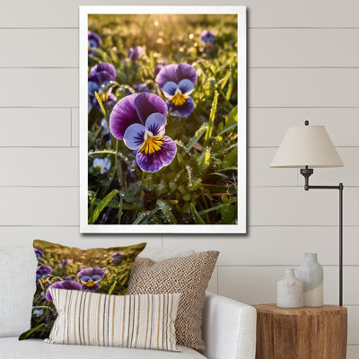 «Mauve, jaune, nature, pensées, V», sur toile