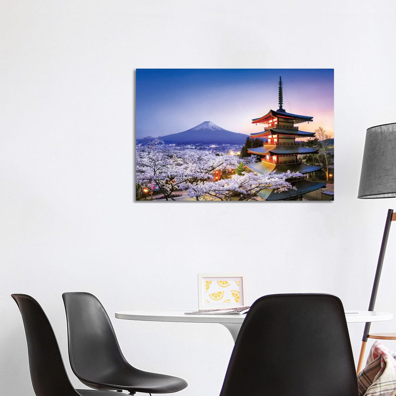 Chureito Pagoda At Night by Jan Becke - No Frame Gallery-Wrapped Canvas Giclée on Canvas, 101.6 cm H x 66.04 cm W x 1.91 cm D