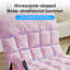 Chaise berçante inclinable réglable avec poche latérale rose-130675535