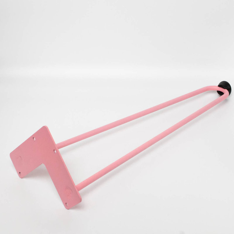 Mid Century Modern Hairpin Furniture Legs, 18" H, Blush (Pink)