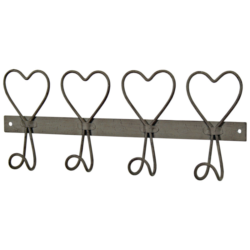 Aonna Metal Wall Mounted Required 4 - Hook Wall Mounted Coat Rack