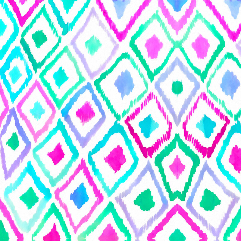 «Ikat» par Gwen Amy Sia, H 12 po x l 12 po, Non, Toile tendue