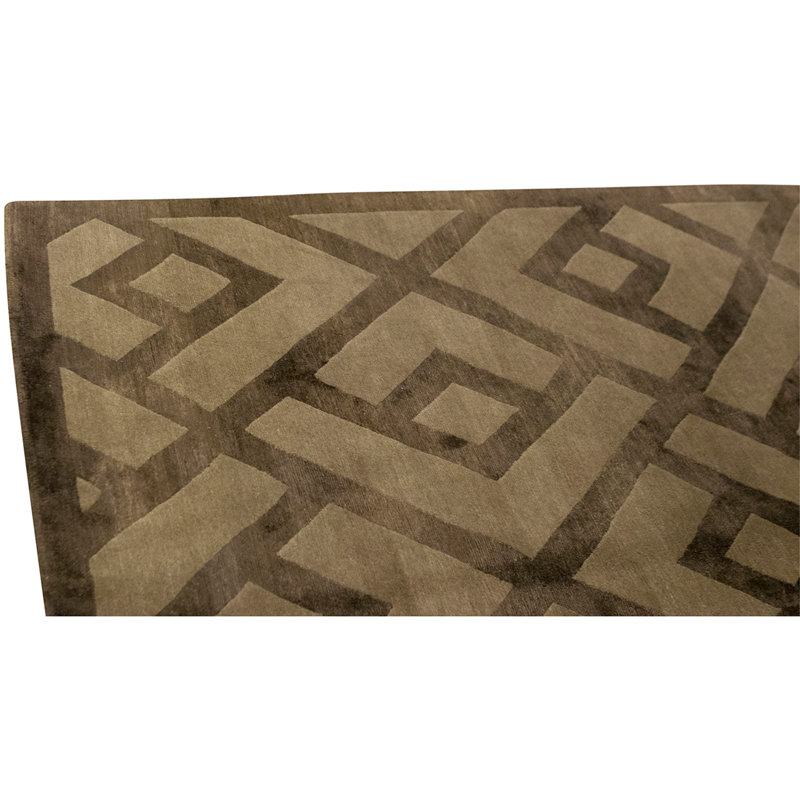 Handmade Silk and Wool Area Rug