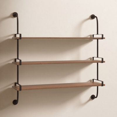 Amie 38" Industrial Pipe Shelves