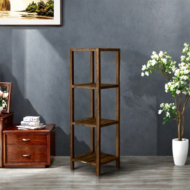 Étagère à fleurs orme avec rangement à plusieurs couches