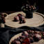 Sutton Round Travertine Tray Set