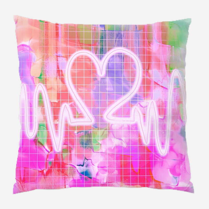 Coussin watercolour Morrisville, Microsuède, Intérieur