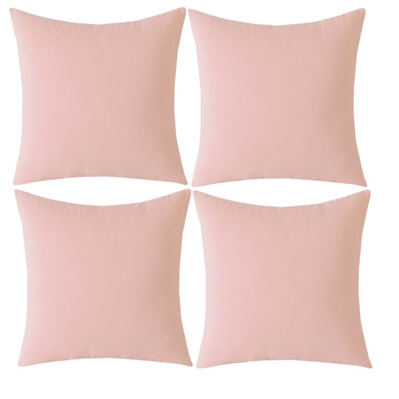 Housse de coussin Jakeryan, Rose, 20 po x 20 po, Housse de coussin seulement - sans coussin