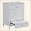 Meuble-lavabo de 24 po avec rangement, tablette réglable, panneau de fibres à densité moyenne et bois d'hévéa, cloisons amovibles-273569833