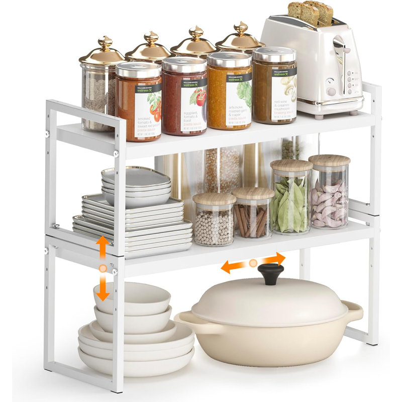 Organisateur de comptoir de cuisine extensible, Blanc