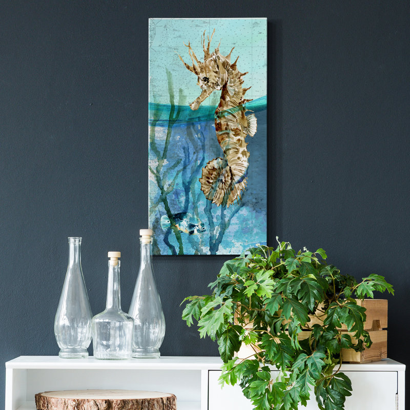" Pacific Seahorse ", 16" H x 8" W x 1" D