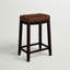 Tabouret de comptoir et de bar en bois massif sans dossier avec siège rembourré Bartonville-866721037-844602782