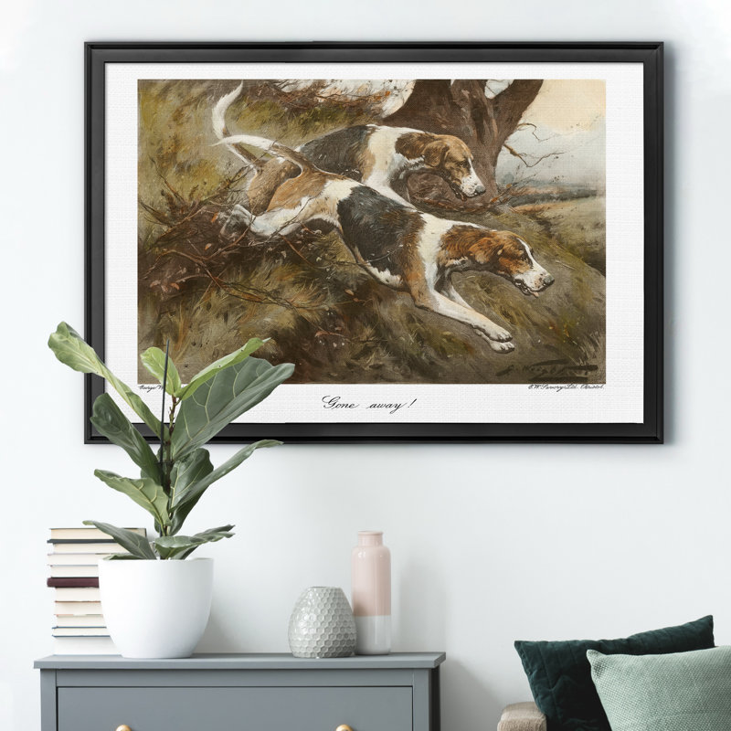 « Gone Gone »-impression sur toile, Cadre noir, H 26,5 po x l 36,5 po x P 1,5 po