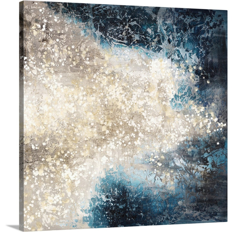 « gouttes of light », peinture sur toile, Toile tendue, H 12 po x l 12 po x P 1,25 po