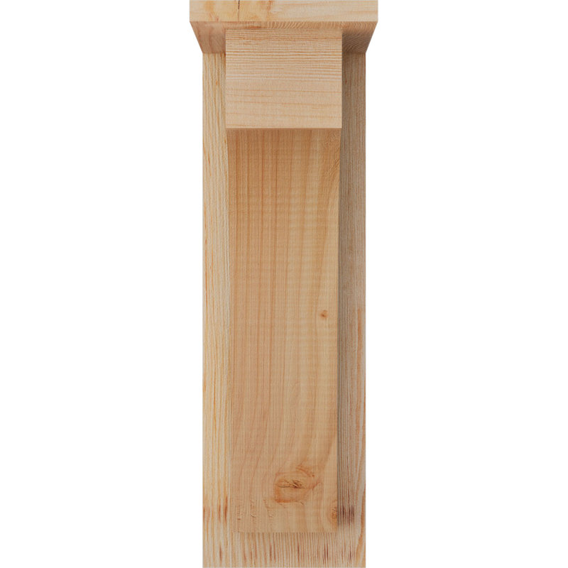 Huntington Corbel w/Backplate, 18" H x 5.5" W x 10" D, Douglas Fir, Smooth