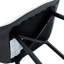 Chaise de salle à manger à coussins de siège allongés (4) - Blanc et noir, structure de pieds en métal pour un soutien robuste en cuir synthétique-657317105