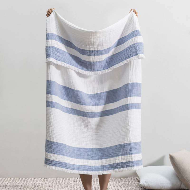San Marino Cotton Throw, Ocean