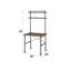 Ensata Rustic Oak & Black Finish Writing Desk (Not Including Office Chair)