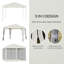 Auvent avec moustiquaire 10 pi x 10 pi Outsunny