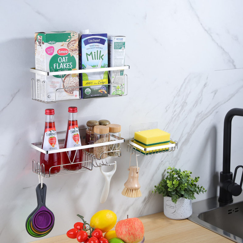 Wiltshire Wall Shower Caddy, Silver