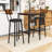 3-Piece Space-Saving Dining Table Set with Upholstered Seats and Durable Frame for Small Space-203635935-203635912-206491325