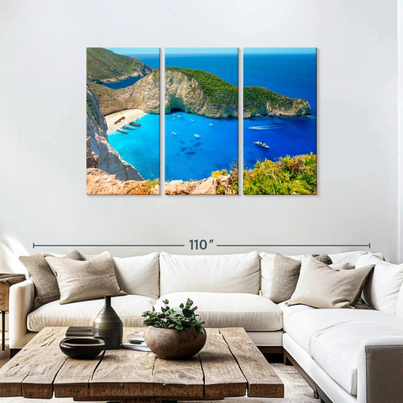 Gillard Navagio Beach Paradise, H 48 po x l 74 po