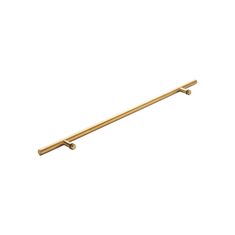 Poignée de porte ronde en acier inoxydable 304, H 18 po x l 1,25 po x P 2 po, Noir standard