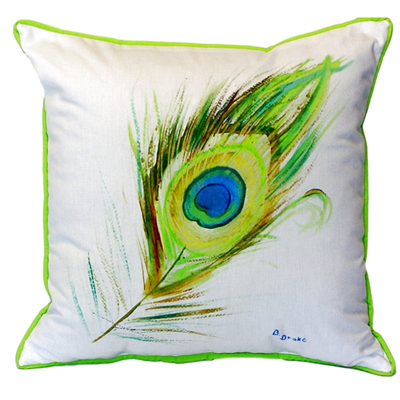 Coussin intérieur/extérieur Peacock Feather, Petit